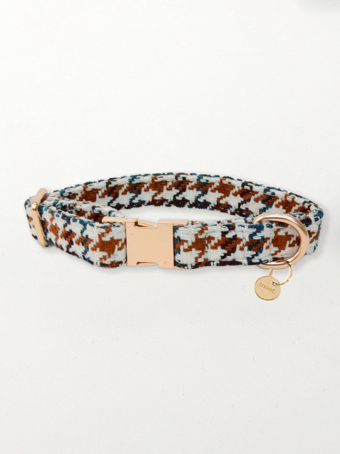 WHITE PATTERN TWEED COLLAR