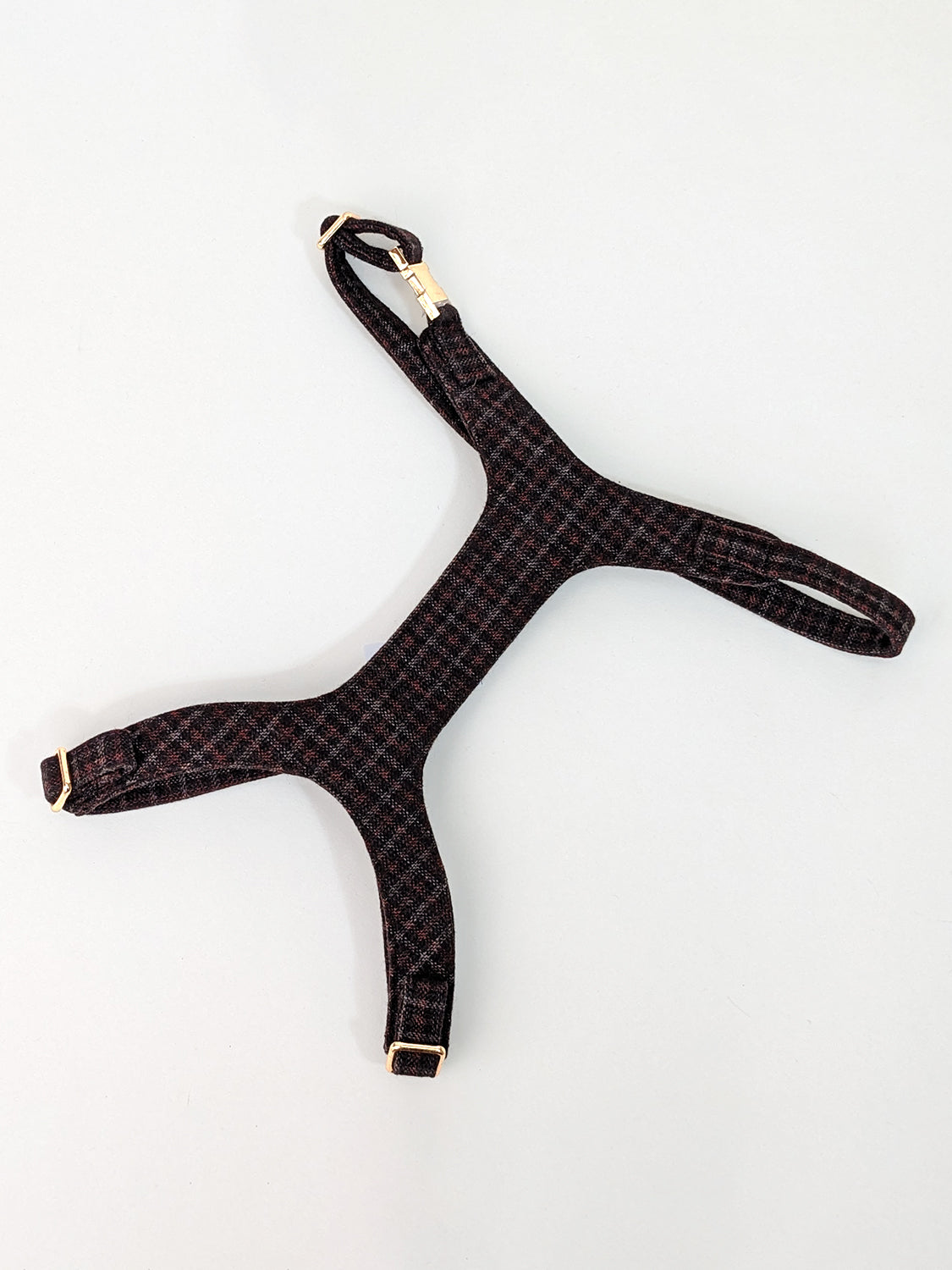 BROWN CHECK TWEED HARNESS