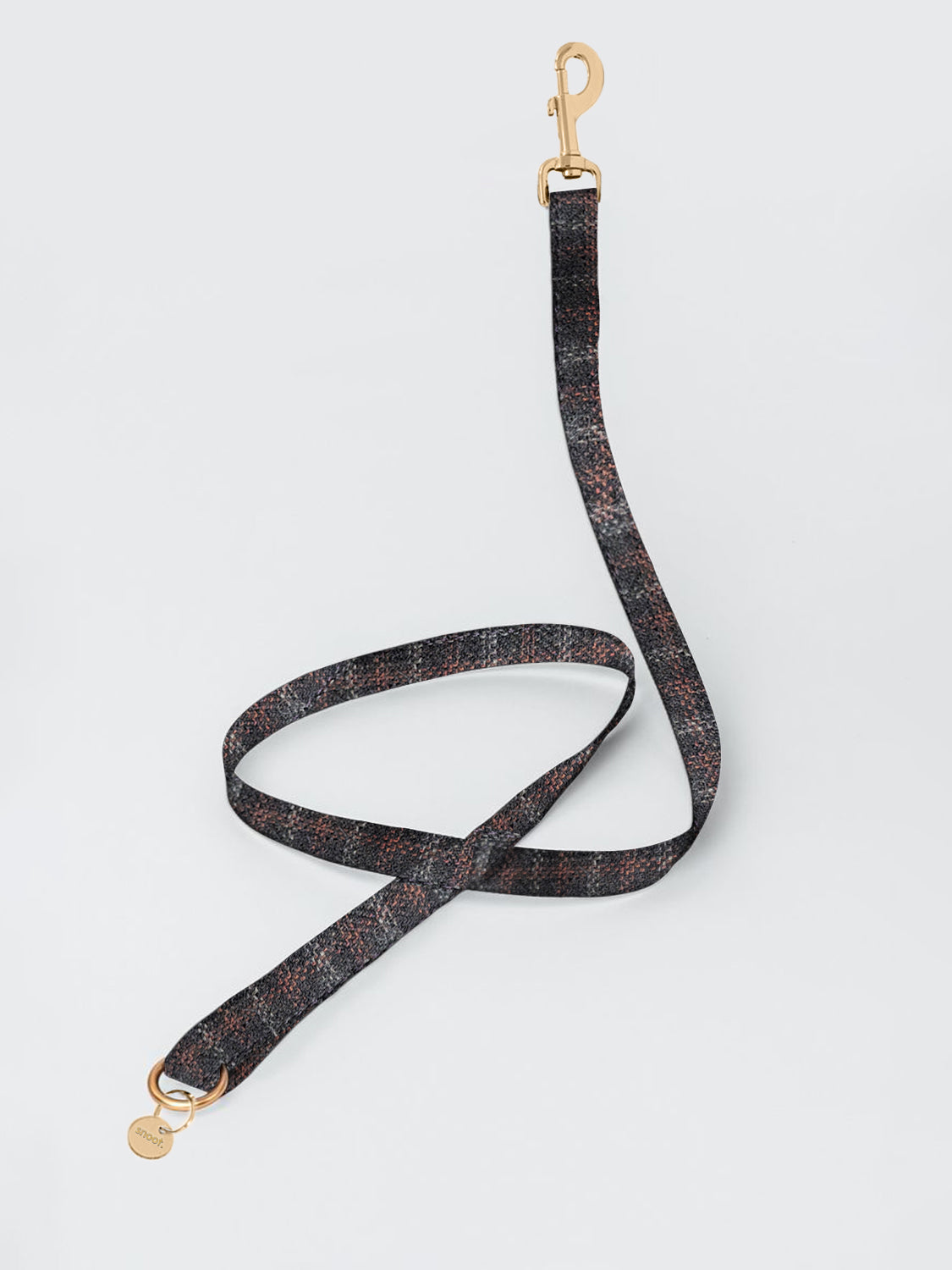 BROWN CHECK TWEED LEASH